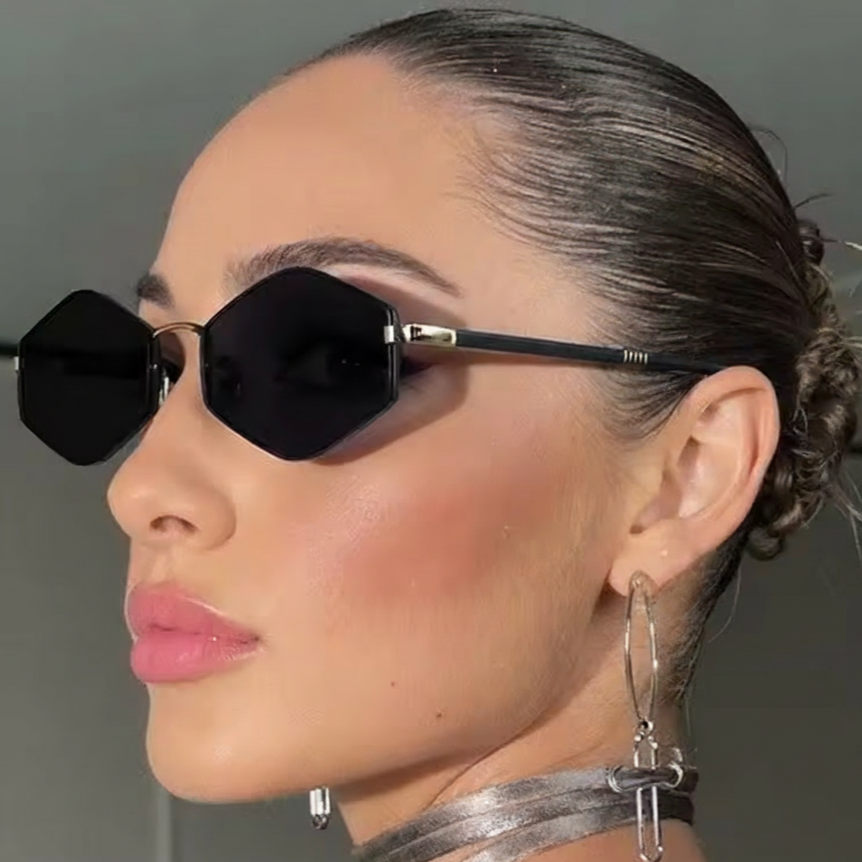 Women's Hexagonal Sunglasses