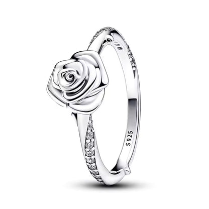 Women's Rose Silver Ring
