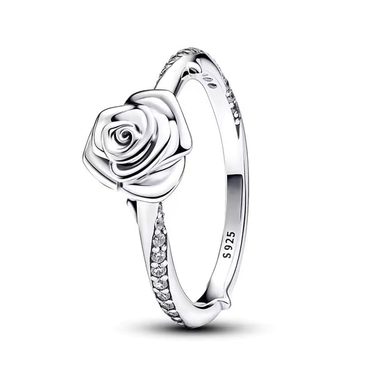 Women's Rose Silver Ring