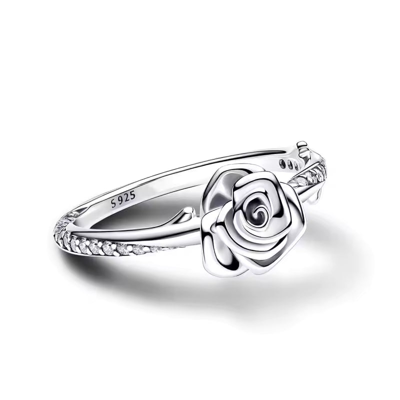 Women's Rose Silver Ring