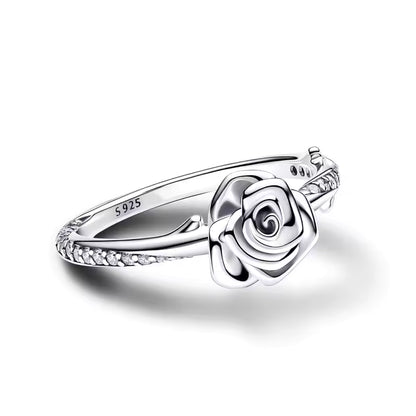 Women's Rose Silver Ring