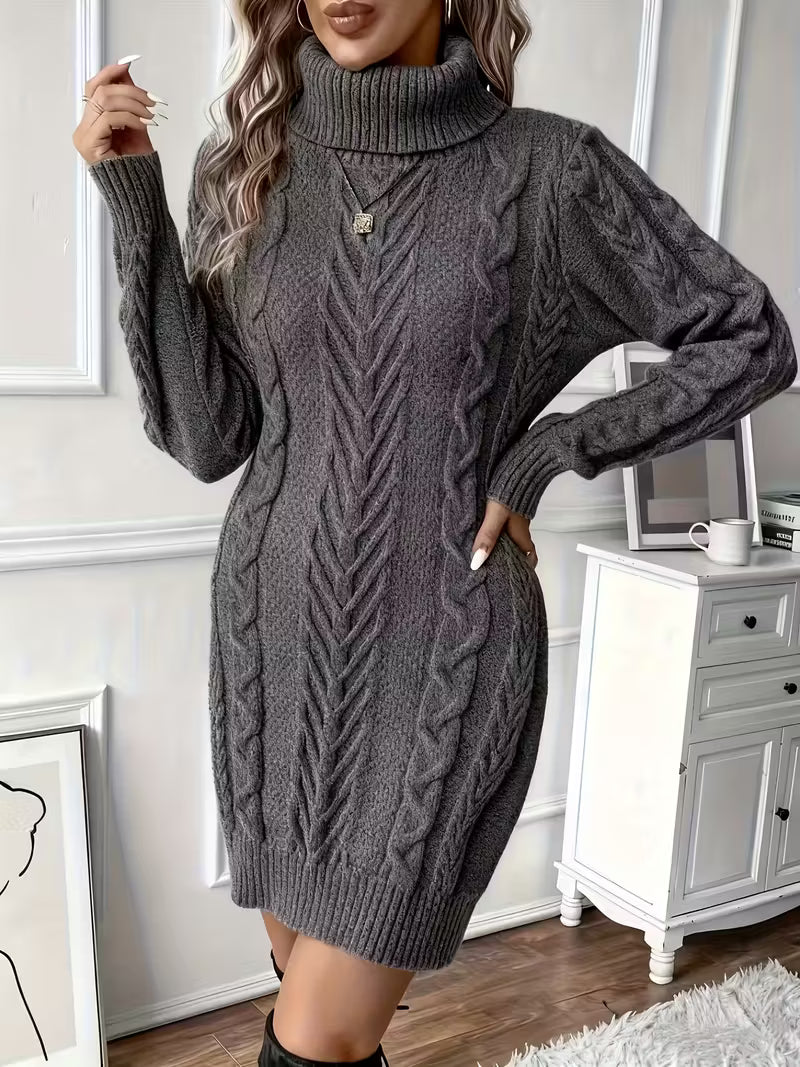 Women's Cable Sweater Dress