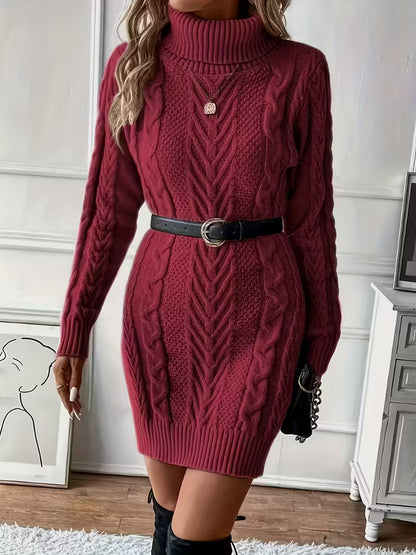 Women's Cable Sweater Dress